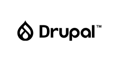 Drupal logo, representing their partnership with Material