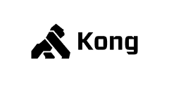 Kong logo, representing their partnership with Material