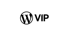 Wordpress VIP logo, representing their partnership with Material